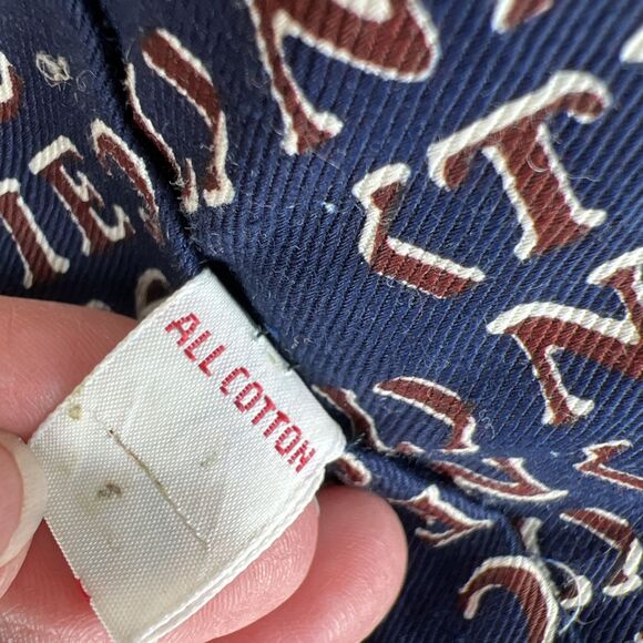 Rooster Men’s Cotton Square Bottom Necktie Ironic Necktie Word Design 55” X 3” - Picture 5 of 5